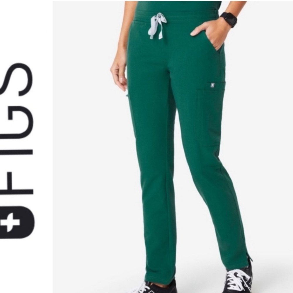 Figs Hunter green Yola Skinny pant size medium